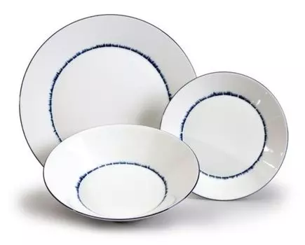 Thun 1794 Tom, набор тарелок, чешский фарфор, расплавленный синий, Thun, 18 предметов