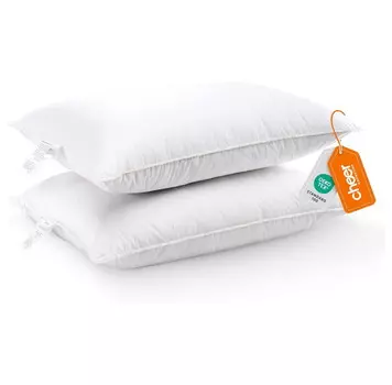 TiaВставки для подушек стандартного размера GOC — удобная альтернативная подушка из полого волокна для кровати — можно стирать в машине, 20 x 28 дюймов (набор из 2 шт.) TiaGOC
