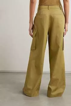 TIBI широкие брюки Stella из твила, песочный