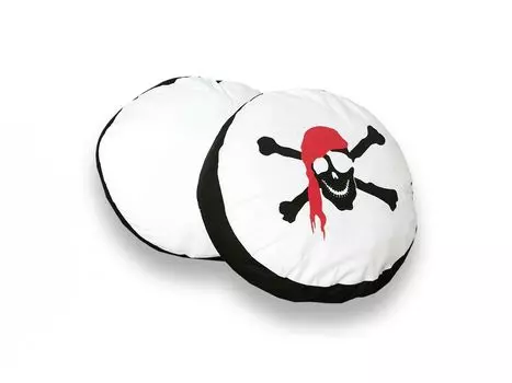 TiCAA Набор круглых подушек для детской комнаты, 2 шт., черный