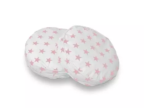 TiCAA Набор круглых подушек для детской комнаты, 2 шт., белый