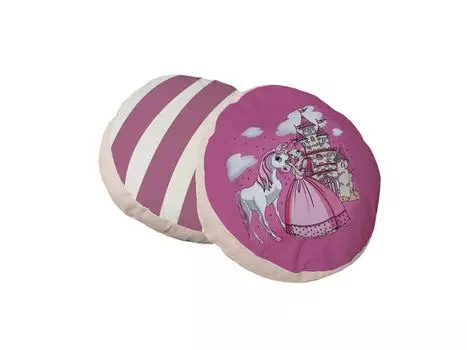 TiCAA Набор круглых подушек для детской комнаты, 2 шт., розовый