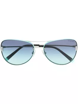Tiffany & Co Eyewear солнцезащитные очки-авиаторы, синий
