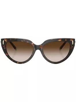 Tiffany & Co Eyewear солнцезащитные очки City в оправе 'кошачий глаз', зеленый
