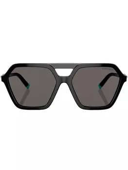 Tiffany & Co Eyewear солнцезащитные очки-пилоты, черный