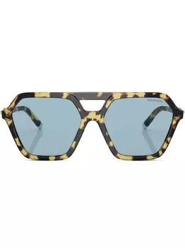 Tiffany & Co Eyewear солнцезащитные очки-пилоты, коричневый