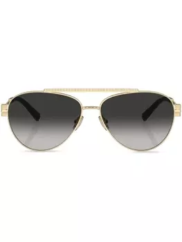Tiffany & Co Eyewear солнцезащитные очки-пилоты с эффектом градиента, золотистый