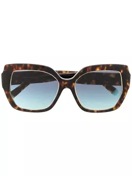 Tiffany & Co Eyewear солнцезащитные очки в квадратной оправе, коричневый