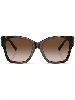 Tiffany & Co Eyewear солнцезащитные очки в квадратной оправе, зеленый