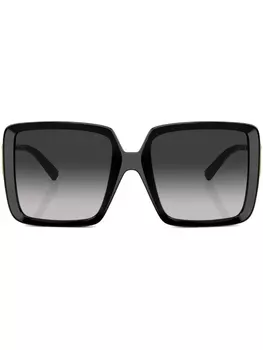 Tiffany & Co Eyewear солнцезащитные очки в массивной оправе, черный