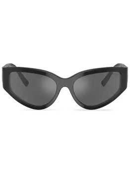 Tiffany & Co Eyewear солнцезащитные очки в овальной оправе, черный