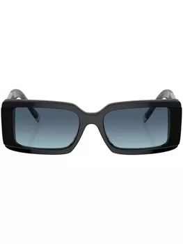 Tiffany & Co Eyewear солнцезащитные очки в прямоугольной оправе, черный
