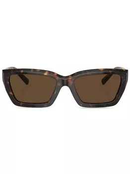 Tiffany & Co Eyewear солнцезащитные очки в прямоугольной оправе, зеленый