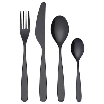TILLAGD Столовые приборы 24 предмета, черный IKEA