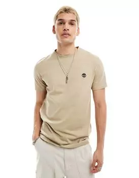 Timberland - Dunstan - Футболка бежевого цвета с маленьким логотипом