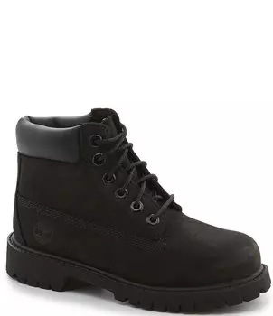 Timberland Kids' 6Кожаные армейские ботинки премиум-класса для холодной погоды (для малышей), черный