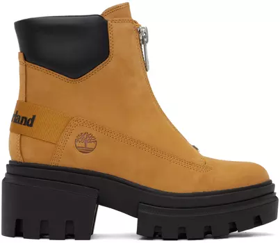 Timberland Tan Everleigh Ботинки с молнией спереди