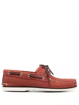 Timberland топсайдеры на шнуровке, красный