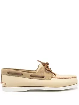 Timberland топсайдеры с тисненым логотипом, желтый