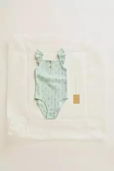 Timelesz - боди из трикотажного апельсина с принтом ZARA, светло-голубой
