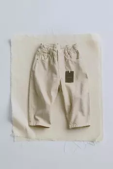 Timelesz – брюки balloon fit ZARA, устрично-белый