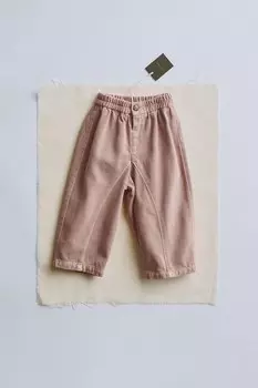 Timelesz- брюки из смешанной шерсти и твила ZARA, пыльно-розовый