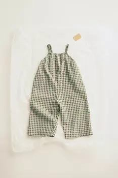 Timelesz - длинный комбинезон в клетку ZARA, цвет морской волны