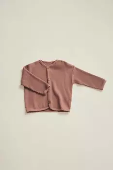 Timelesz - кардиган вафельной тяжки ZARA, пыльно-розовый