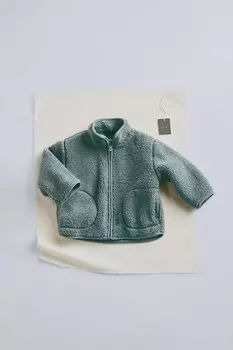Timelesz – куртка с воротником из искусственной овчины ZARA, цвет морской волны
