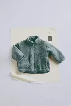 Timelesz – куртка с воротником из искусственной овчины ZARA, цвет морской волны