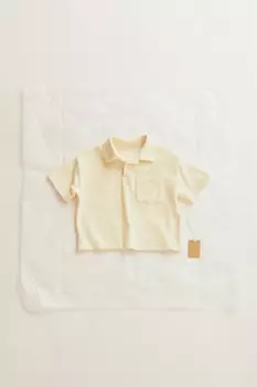 timelesz - махровая рубашка поло ZARA, экрю