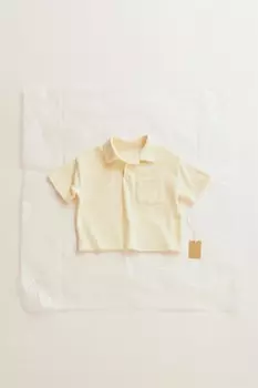 timelesz - махровая рубашка поло ZARA, экрю