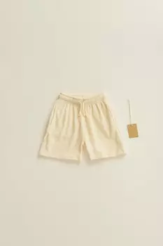 timelesz - махровые бермудские шорты ZARA, экрю
