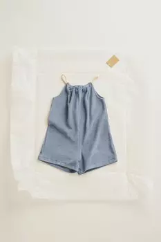 Timelesz - махровый комбинезон ZARA, средне-синий
