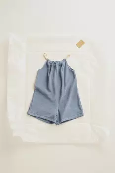 Timelesz - махровый комбинезон ZARA, средне-синий