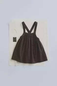 Timelesz - платье-сарафан в клетку ZARA, коричневый