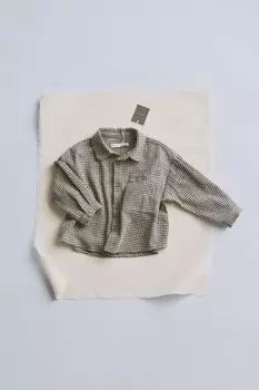 Timelesz – рубашка в клетку ZARA, цвет stone