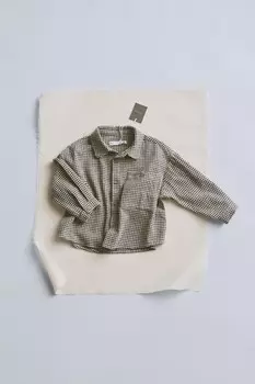 Timelesz – рубашка в клетку ZARA, цвет stone