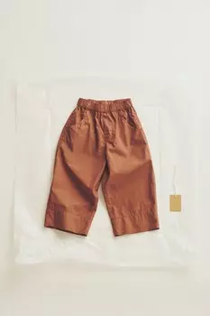 Timelesz - широкие брюки из поплина ZARA, цвет brick