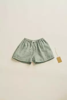 Timelesz - шорты-бермуды с цветочным принтом ZARA, цвет морской волны