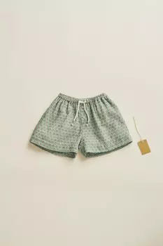 Timelesz - шорты-бермуды с цветочным принтом ZARA, цвет морской волны