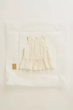 Timelesz - текстурированный топ с завязкой ZARA, экрю