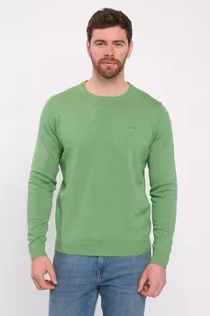 Timeout, Хлопковый свитер с овальным вырезом Lee Cooper, зеленый