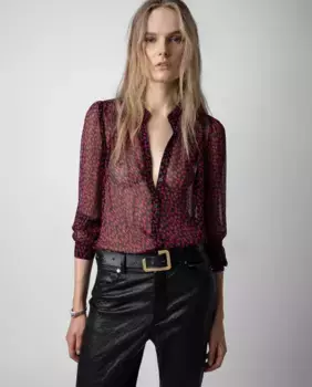 Tino женская рубашка с длинными рукавами и принтом Zadig & Voltaire, мультиколор