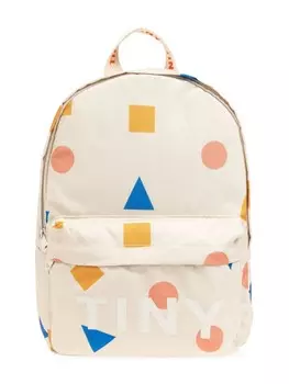 Tiny Cottons рюкзак с геометрическим принтом логотипа, нейтральный цвет
