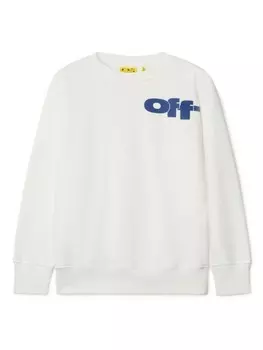 Тип Графическая толстовка Off-White Kids, белый