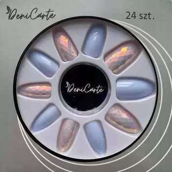 Типсы для искусственных ногтей с клеем, 24 шт. Deni Carte