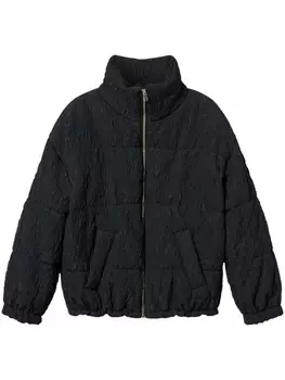 Тисненая куртка-пуховик TWINSET, черный