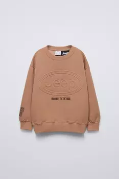Тисненая толстовка jeep ZARA, кэмел