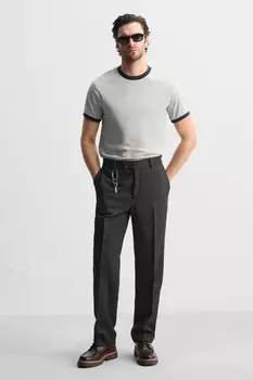 Тисненые туфли для палубки ZARA, коричневый